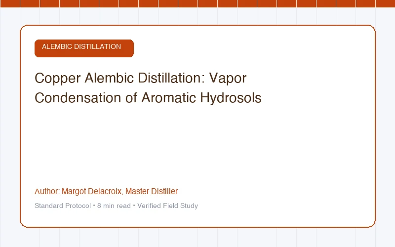 Copper Alembic Distillation: Vapor Condensation of Aromatic Hydrosols